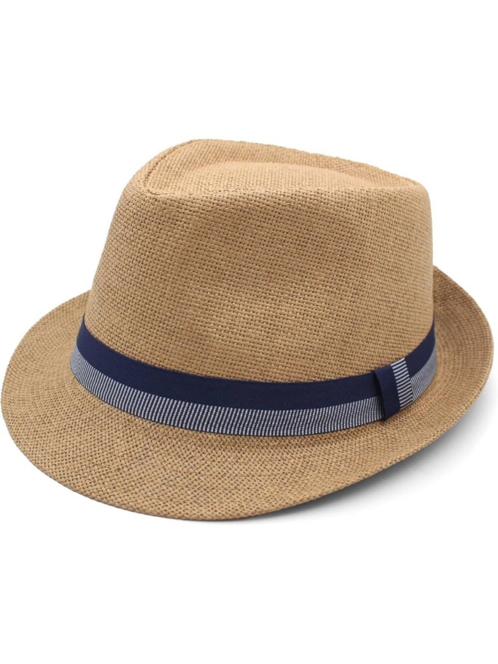 Stylish Short Brim Straw Fedora Hat for Men & Women - Summer Beach Sun Hat
